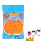 Naranja - Perles à repasser Hama MINI 2.5 mm Orange Fluo Transparent (n°38) x2000 Perles à repasser Hama MINI 2.5 mm Orange Fluo Transparent (n°38) x2000