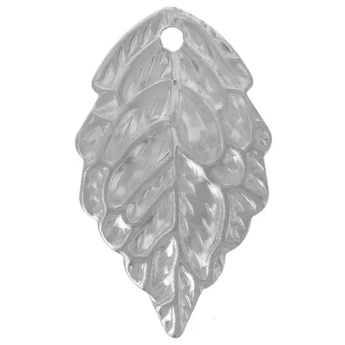 Charm de hoja 17x10 mm - acero inoxidable 304L x1
