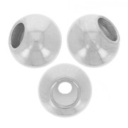 Cuenta pasante de 4 mm con un agujero de 1 mm - Acero inoxidable 304 x4