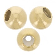 Cuenta pasante de 4 mm con un agujero de 1 a 1,3 mm - Acero inoxidable 304 Dorado x4