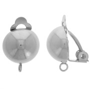 Pinzas de media bola 12 mm orejas no perforadas - anilla abierta - acero inoxidable 304L x2|raw }}