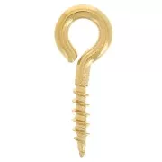 Ganchos atornillables con anilla 4x10 mm - Acero inoxidable 304L x10