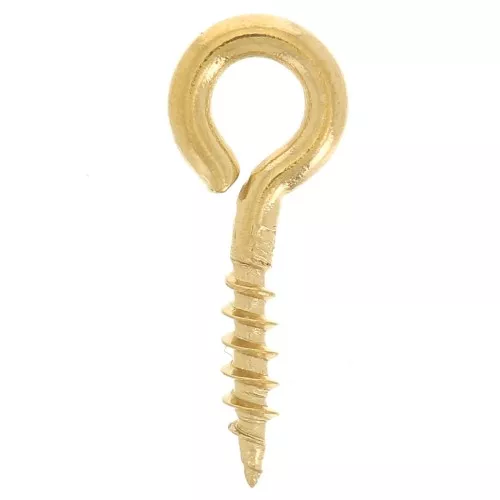 Ganchos atornillables con anilla 4x10 mm - Acero inoxidable 304L x10