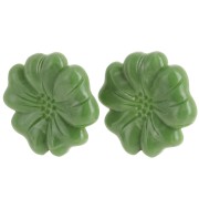 Pendientes flor de resina opaca 48 mm - Khaki mabré x2|raw }}