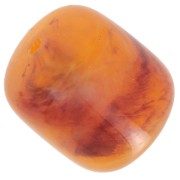 Cuentas de tubo de resina translúcida 16x14 mm - Albaricoque jaspeado x4