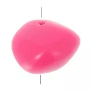 Cuentas de resina opaca 9x12 mm - Candy pink x8