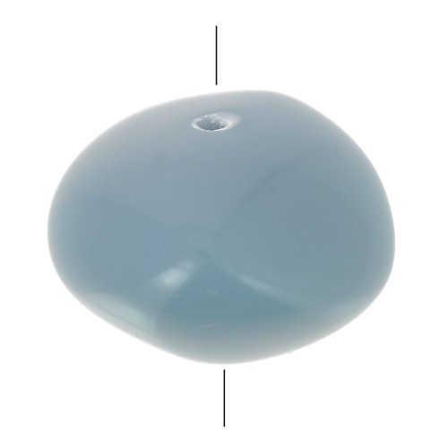 Cuentas de resina opaca 9x12 mm - Azul ahumado x8