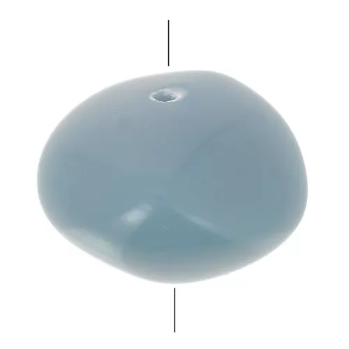 Cuentas de resina opaca 9x12 mm - Azul ahumado x8