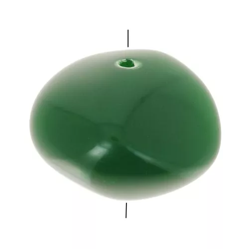 Cuentas de resina opaca 9x12 mm - Verde Esmeralda x8