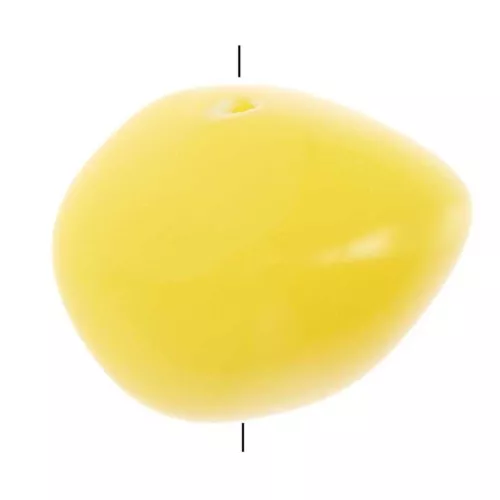 Cuentas de resina opaca 9x12 mm - Amarillo sol x8