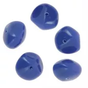 Cuentas de resina opaca 9x12 mm - Azul duro x8
