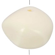 Cuentas de resina opaca 12x15 mm - Crudo x6