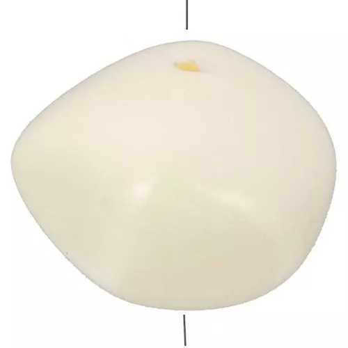 Cuentas tipo «nugget» de 12 x 15 mm de resina opaca - Color crudo x6
