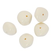 Cuentas de resina opaca 12x15 mm - Crudo x6