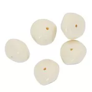 Cuentas de resina opaca 12x15 mm - Crudo x6