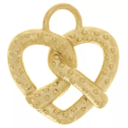 Dije Pretzel 20x18 mm - Acero inoxidable 304L Dorado x1