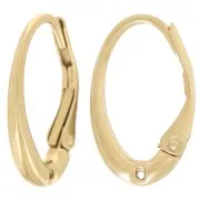 Ganchos pendientes 15x9 mm con agujero - Acero inoxidable 304L Dorado x2