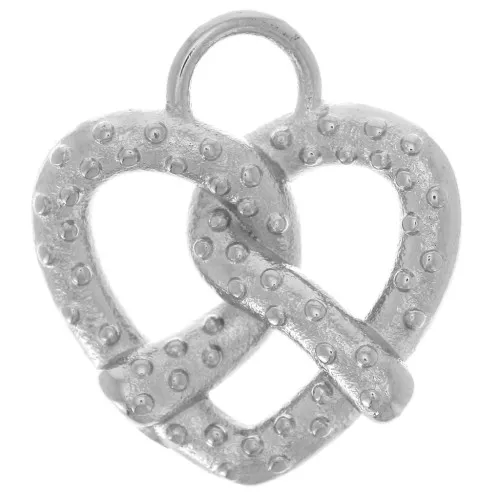 Dije de pretzel 20x18 mm - Acero inoxidable 304L x1