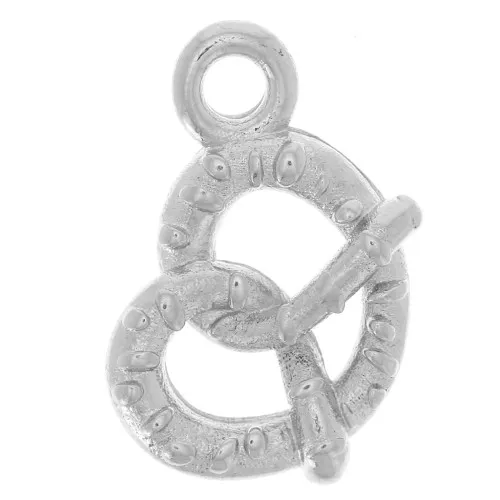 Dije de pretzel 17x11 mm - acero inoxidable 304L x1