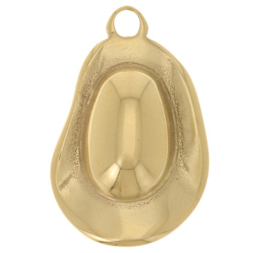 Colgante sombrero vaquero 24x16 mm - Acero inoxidable 316L Dorado x1