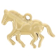 Dije Caballo 11x18 mm - Acero Inoxidable Dorado 304 x1