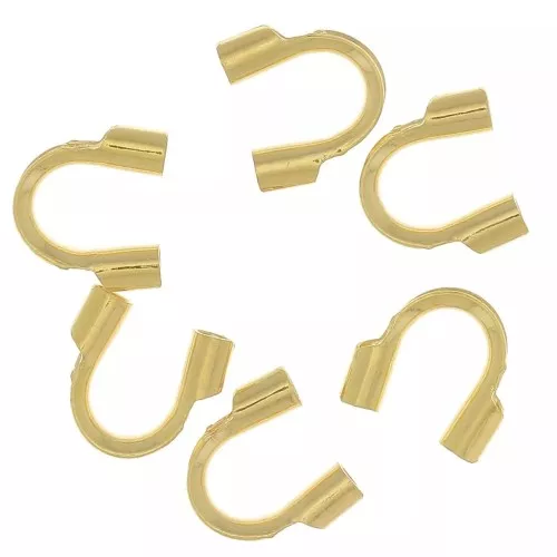 Protectores-terminales de hilo y cable 1 mm - Dorado x20