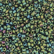 Cuentas Rocalla Miyuki 11/0 468 - Verde malaquita Iris Metalizado x8 g