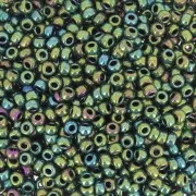 Cuentas Rocalla Miyuki 11/0 468 - Verde malaquita Iris Metalizado x8 g