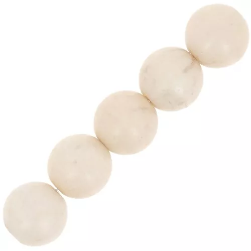Cuentas redondas de cristal checo 6 mm - Opaque White Champagne x25