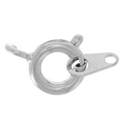 Cierre de resorte con placa de plata de 7 mm x1