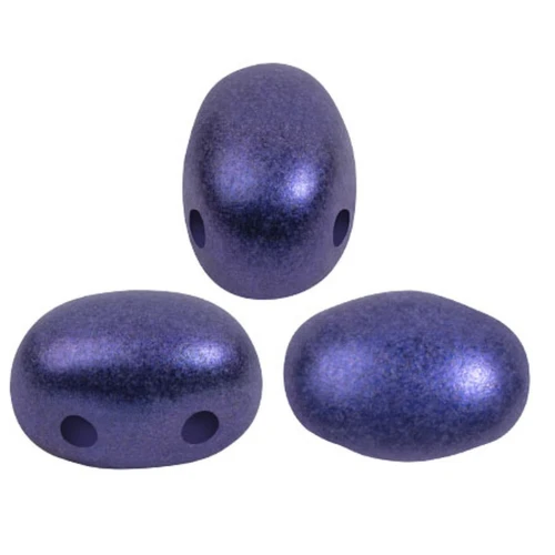 Cuentas de vidrio Samos® by Puca® 7x5 mm - Azul Real Metalizado Mate x10g