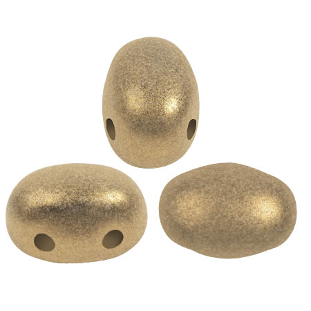 Cuentas de vidrio Samos® by Puca® 7x5 mm - Oro Metálico Mate x10g