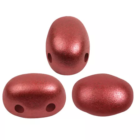 Cuentas de vidrio Samos® by Puca® 7x5 mm - Cereza Metalizado Mate x10g