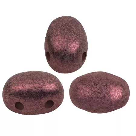 Cuentas de vidrio Samos® by Puca® 7x5 mm - Rojo Viejo Metalizado Mate x10g
