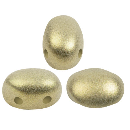 Cuentas de vidrio Samos® by Puca® 7x5 mm - Stardust Beige x10g