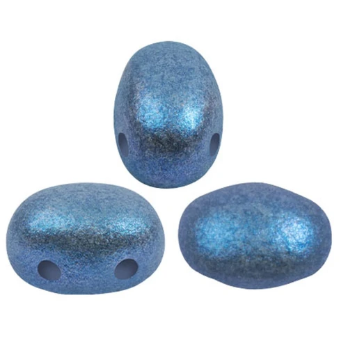 Cuentas de vidrio Samos® de Puca® 7x5 mm - Stardust Blue x10g