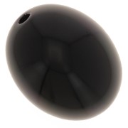 Cuentas de resina opaca oliva 14x11 mm - Negro x6