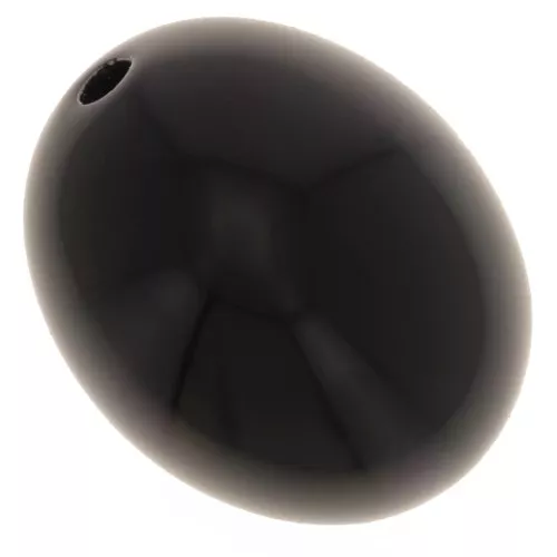 Cuentas de resina opaca oliva 14x11 mm - Negro x6