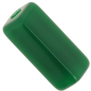 Cuentas tubulares de resina opaca 20x8 mm - Verde esmeralda x4