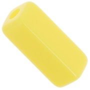 Perlas tubulares de resina opaca 20x8 mm - Amarillo sol x4