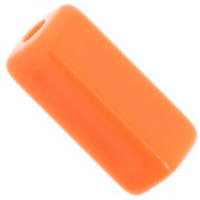 Perlas tubulares de resina opaca 20x8 mm - Naranja x4