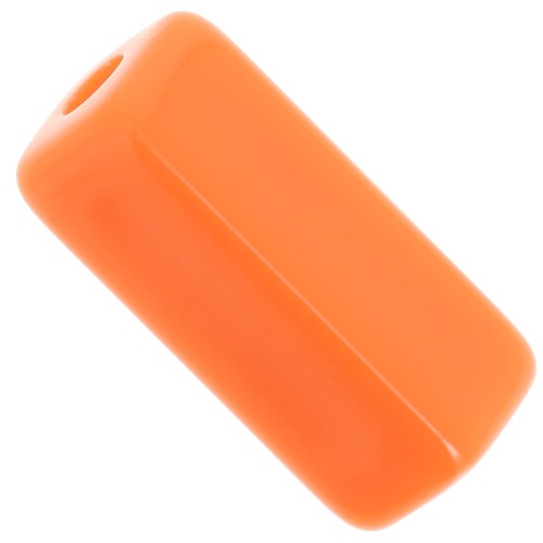 Perlas tubulares de resina opaca 20x8 mm - Naranja x4