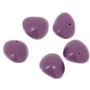 Cuentas tipo «nugget» de 12 x 15 mm de resina opaca - Malva oscuro x6
