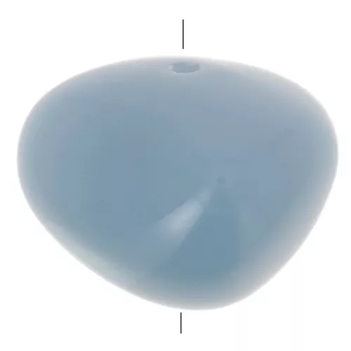 Cuentas tipo nugget de 12 x 15 mm de resina opaca - Azul ahumado x6