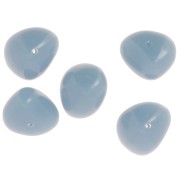 Cuentas tipo nugget de 12 x 15 mm de resina opaca - Azul ahumado x6