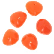 Cuentas tipo nugget de 12 x 15 mm de resina opaca - Naranja x6