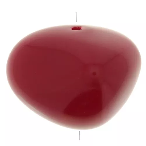 Cuentas tipo «nugget» de 12 x 15 mm de resina opaca - Rojo carmín x6