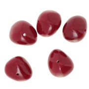 Cuentas tipo «nugget» de 12 x 15 mm de resina opaca - Rojo carmín x6