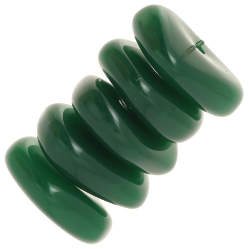 Cuentas redondas irregulares de 13 mm en resina opaca - Verde Esmeralda x6