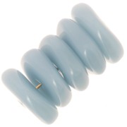 Cuentas redondas irregulares de 13 mm en resina opaca - Azul ahumado x6|raw }}